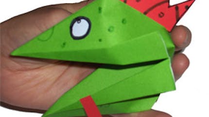Tête de dragon en origamie