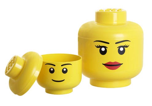 Têtes de rangement Lego