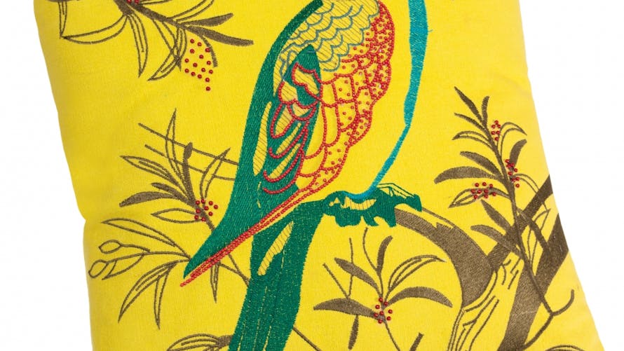 Coussin perroquet
