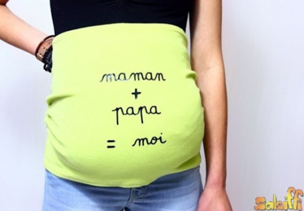 Bandeau de grossesse avec message printé