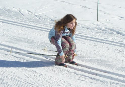 Trouver son équilibre sur les skis