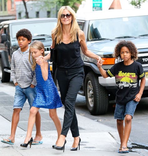 Heidi Klum : ses filles portent des talons à 10 et 4 ans - Elle
