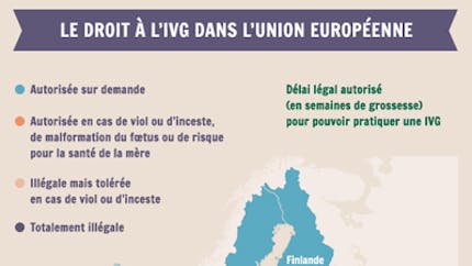 IVG : tour d’Europe des législations - Infographie