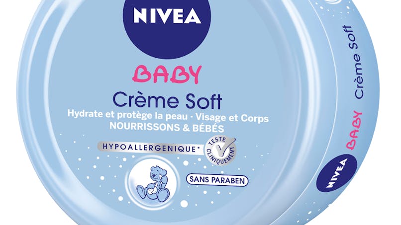 Catégorie Soins Hydratants Visage et corps (grande
        distribution) : Crème hydratante soft Nivea Baby
