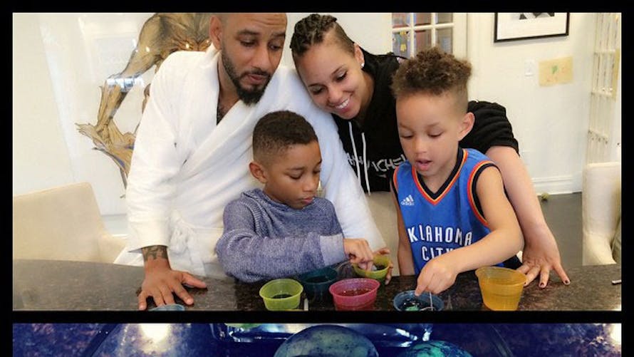 Alicia Keys, son mari Swizz Beatz et leurs
        enfants