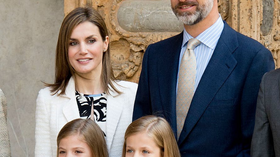Letizia et Felipe VI d'Espagne avec leurs filles