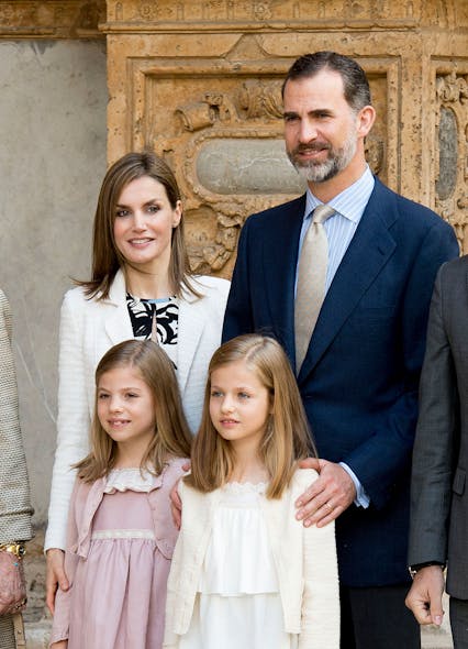 Letizia et Felipe VI d'Espagne avec leurs filles