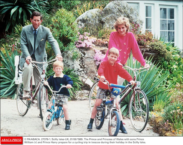 La famille royale à vélo