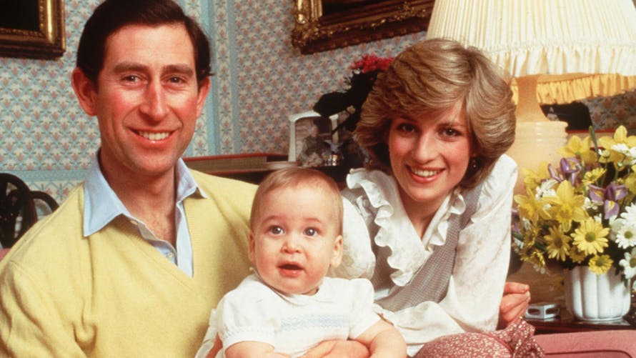 Le prince William avec papa et maman