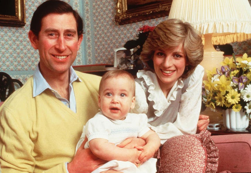 Le prince William avec papa et maman