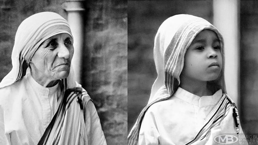 Mère Teresa, religieuse catholique albanaise et perçue
        comme un modèle de bonté et d'altruisme