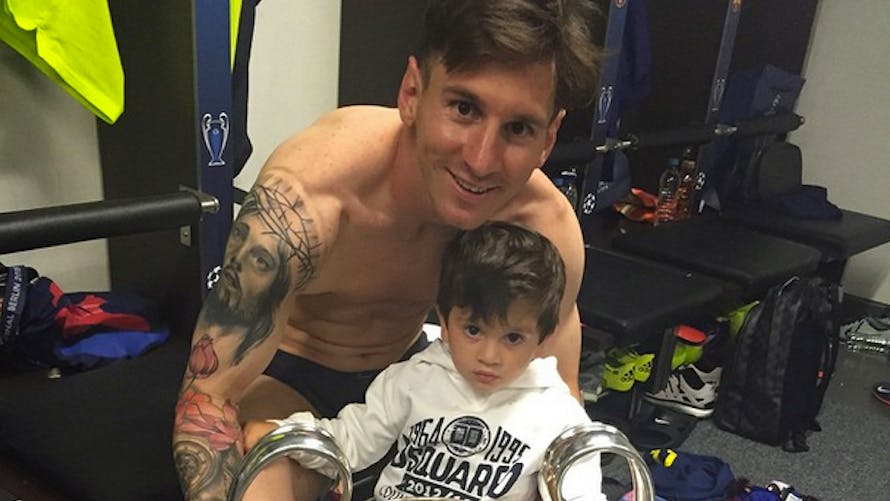 Lionel Messi et son fils