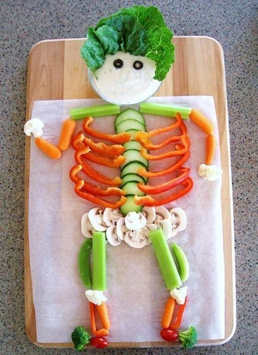 Squelette en légumes
