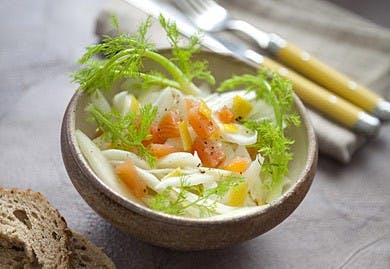 Plat : salade de fenouil et saumon