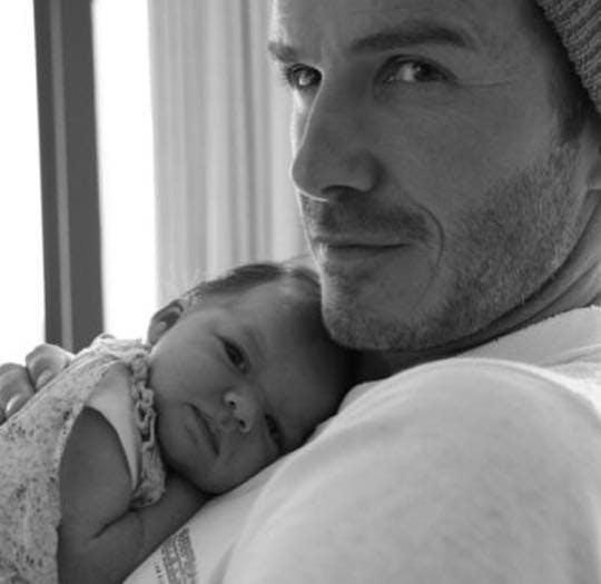 Harper bébé avec son papa