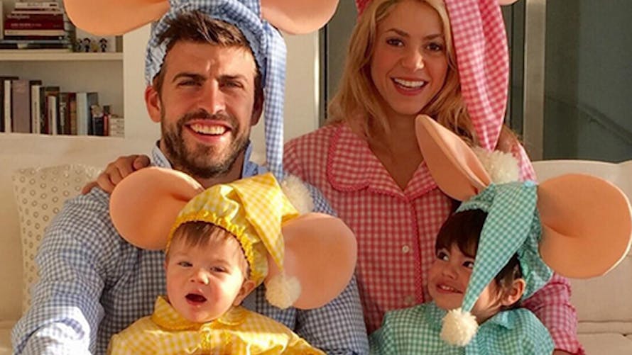 Shakira et sa famille déguisées en souris