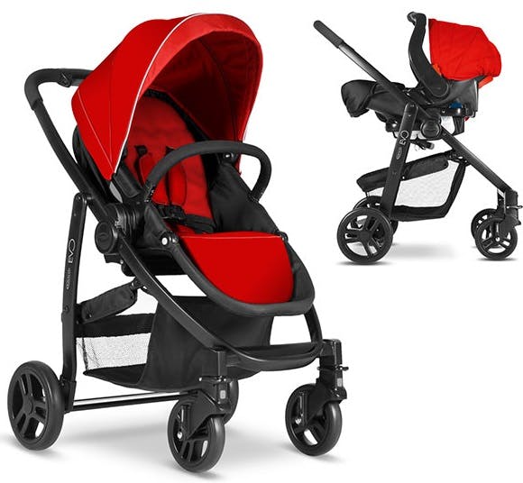 Poussette Duo Travel System Evo de Graco - rouge cosy siège auto junior baby 0+