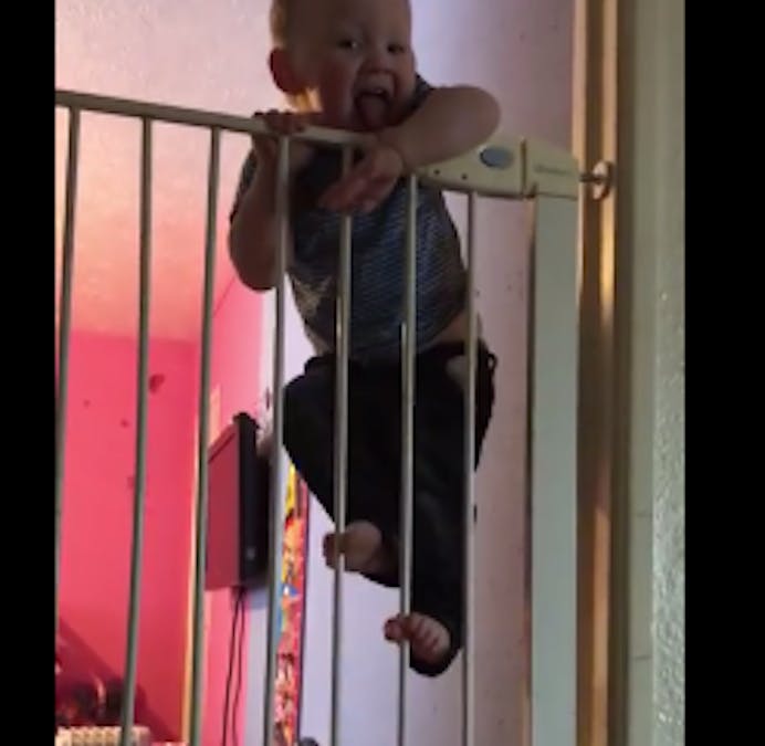 Impressionnant Ce Bebe Escalade Une Barriere De Securite De 1 60 Metre De Haut Video Parents Fr