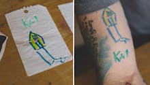 Un papa se fait tatouer les dessins de son enfant (PHOTOS)