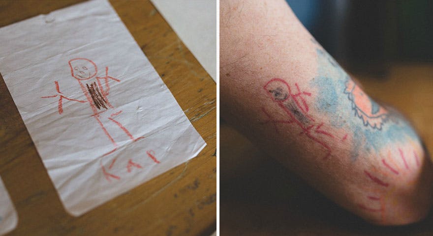 Un Papa Se Fait Tatouer Les Dessins De Son Enfant Photos Parents Fr Un Papa Se Fait Tatouer Les Dessins De Son Enfant Photos Parents Fr
