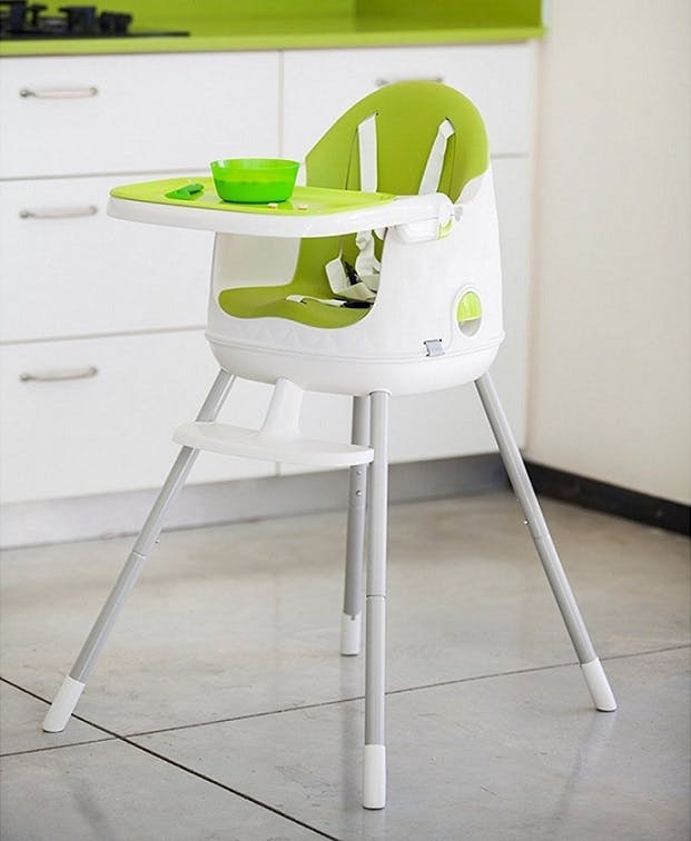Chaise haute Multi Dine de Babytolove - stable stabilité vert lime