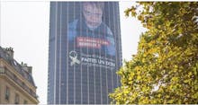 Noé, 10 ans, décédé d’un cancer, en poster sur la Tour Montparnasse pour lutter contre les cancers des enfants