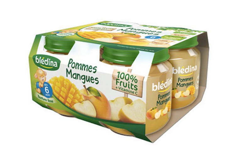 petits pots bledina pommes mangues 100 % fruits
