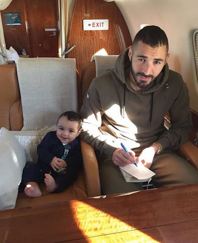 Karim Benzema et son fils Hibrahim
