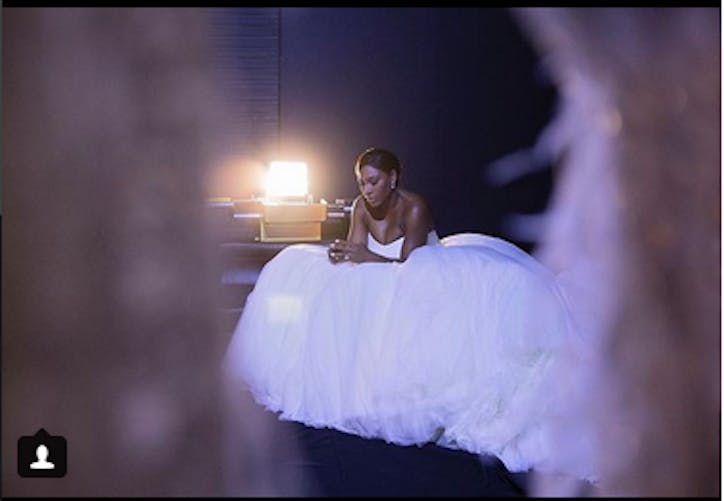 Serena Williams en robe de mariée
