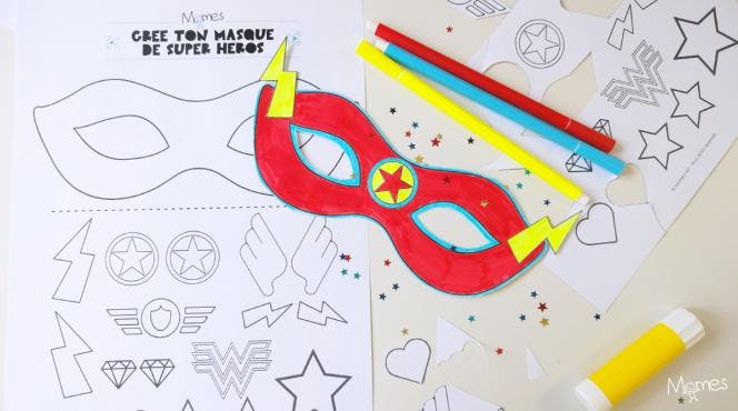 Fabriquer son masque de Super-héros pour occuper les enfants les jours de pluie