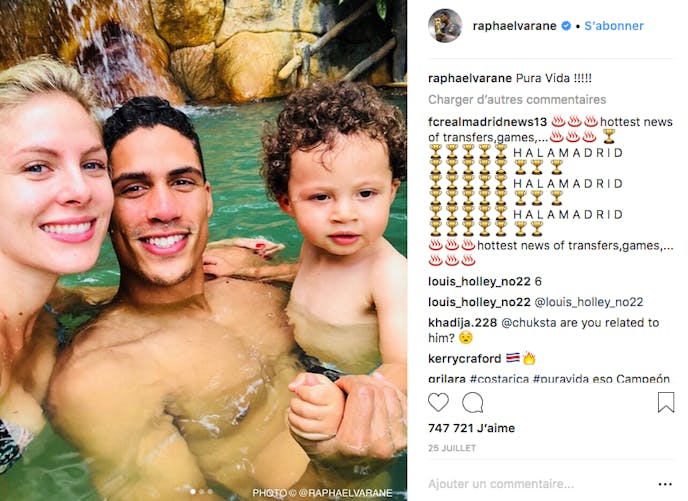 Portrait de famille au Costa Rica pour Raphaël Varane