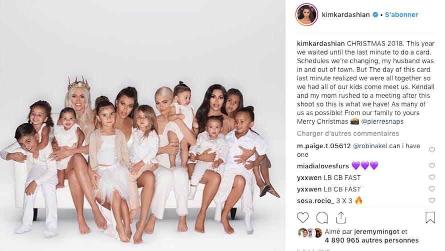 La famille Kardashian vous souhaite un joyeux Noël