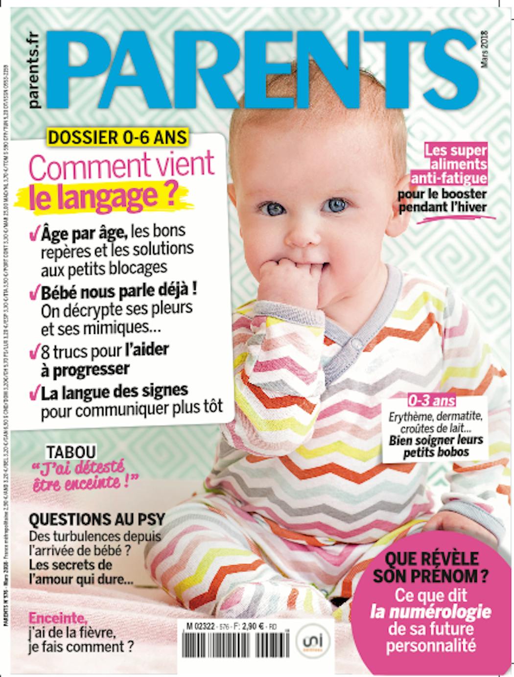 couverture magazine Parents mars