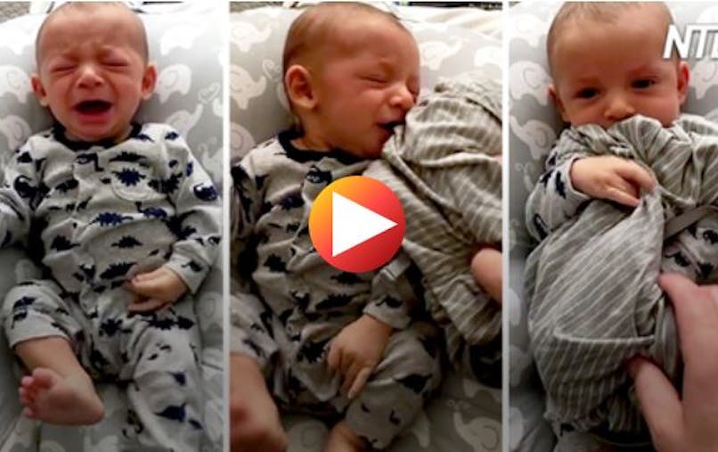 Un Bebe Cesse De Pleurer Des Que Son Pere Lui Donne Une Chemise Bien Speciale Video Parents Fr Un Bebe Cesse De Pleurer Des Que Son Pere Lui Donne Une Chemise Bien Speciale Video Parents Fr
