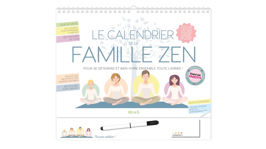 Le Calendrier de la Famille Zen 2018-2019 de FLEURUS 