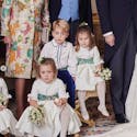 George et Charlotte, enfants d’honneur au mariage de la princesse Eugenie (diaporama)