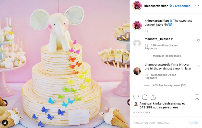 Khloé Kardashian : l'adorable (et délicieux ?) gâteau d'anniversaire de True
