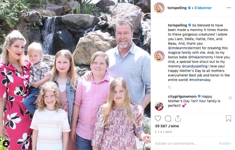Torie Spelling et sa famille 