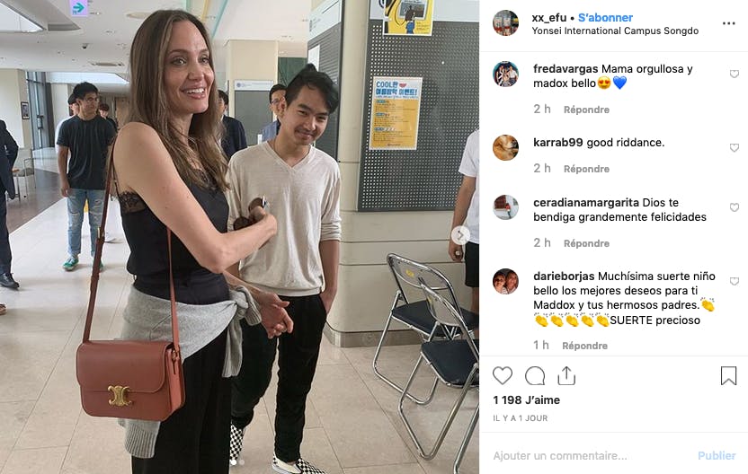 Angelina Jolie accompagne son fils Maddox à l'université de Corée du Sud