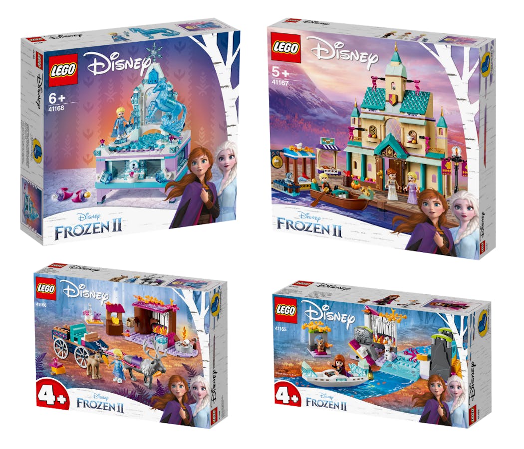 Plusieurs boîtes LEGO La Reine des Neige 2