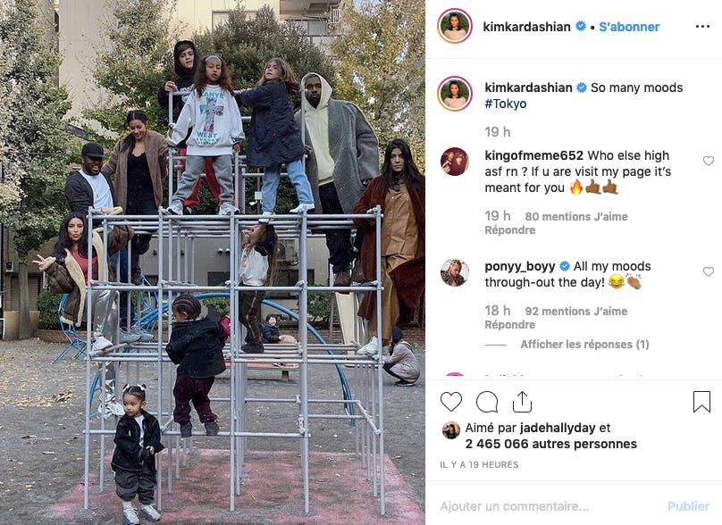 la famille Kardashian au parc