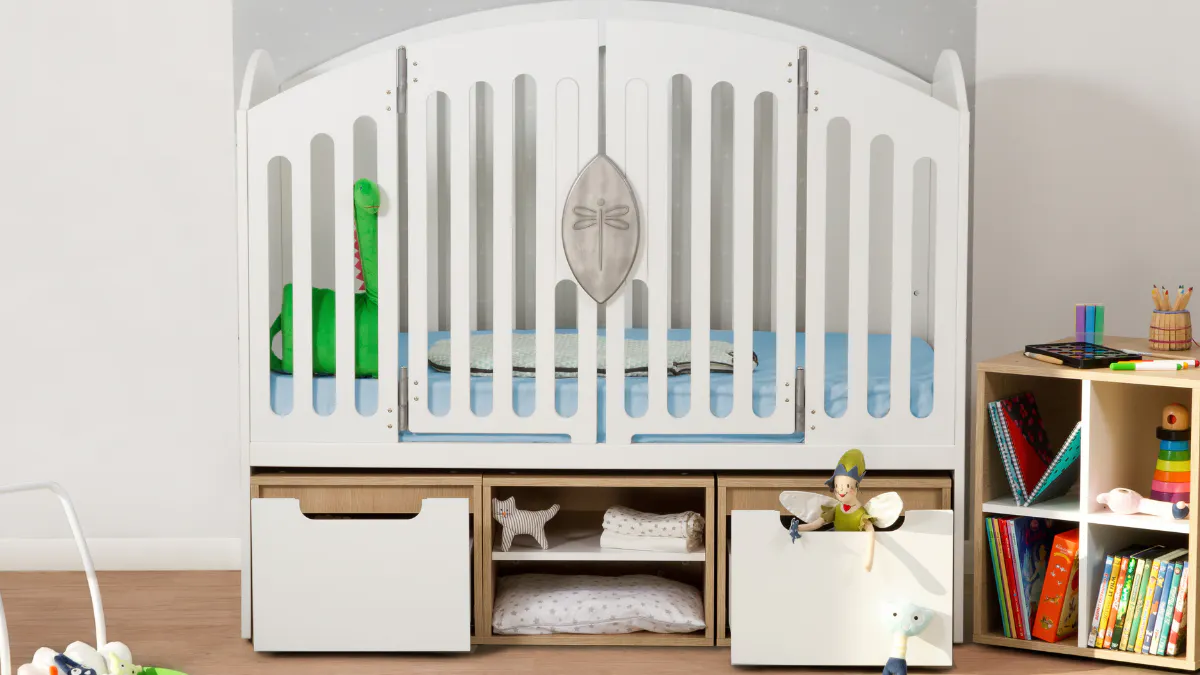 Le Lit Bellule Un Lit Et Bureau Modulable De La Naissance Aux 7 Ans De L Enfant Parents Fr