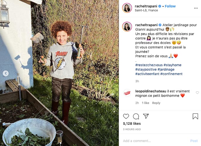 Rachel Legrain-Trapani chez ses beaux-parents : Gianni peut profiter du jardin 