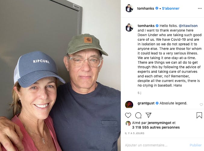 L'acteur Tom Hanks et son épouse Rita Wilson