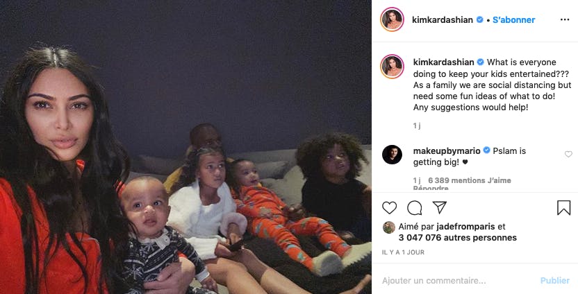 Kim Kardashian : des idées pour occuper quatre enfants confinés ?