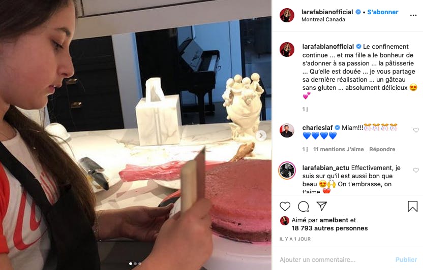 La fille de Lara Fabian s'est trouvé un don pour la pâtisserie...