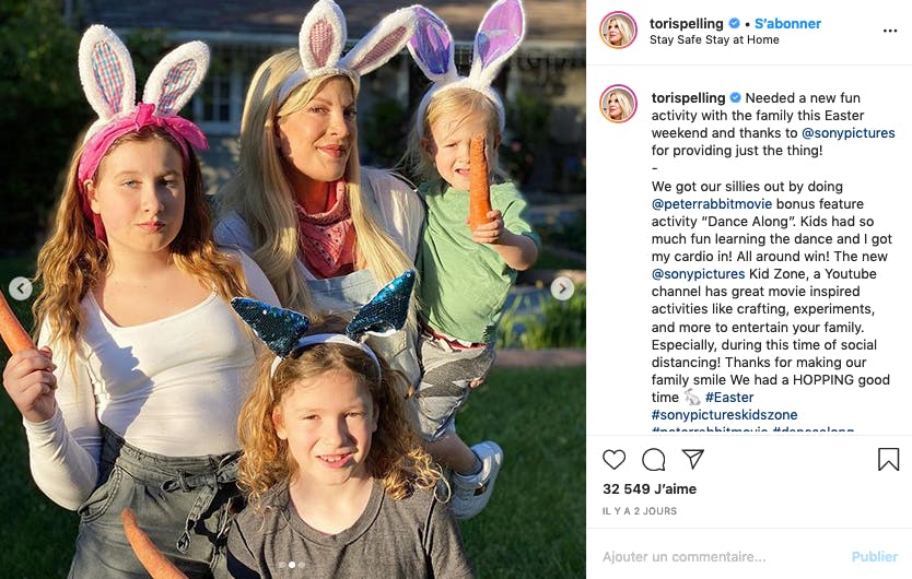 Tori Spelling : joyeuses Pâques !
