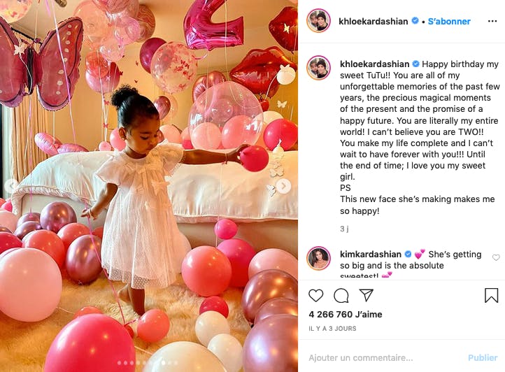 Même confinée, la fille de Khloé Kardashian a eu un anniversaire aussi rose et girly que possible
