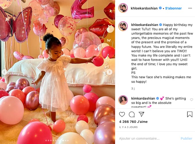 Même confinée, la fille de Khloé Kardashian a eu un anniversaire aussi rose et girly que possible
