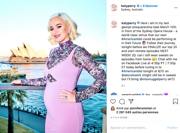 Katy Perry enceinte et à Sydney : une photo AVANT confinement